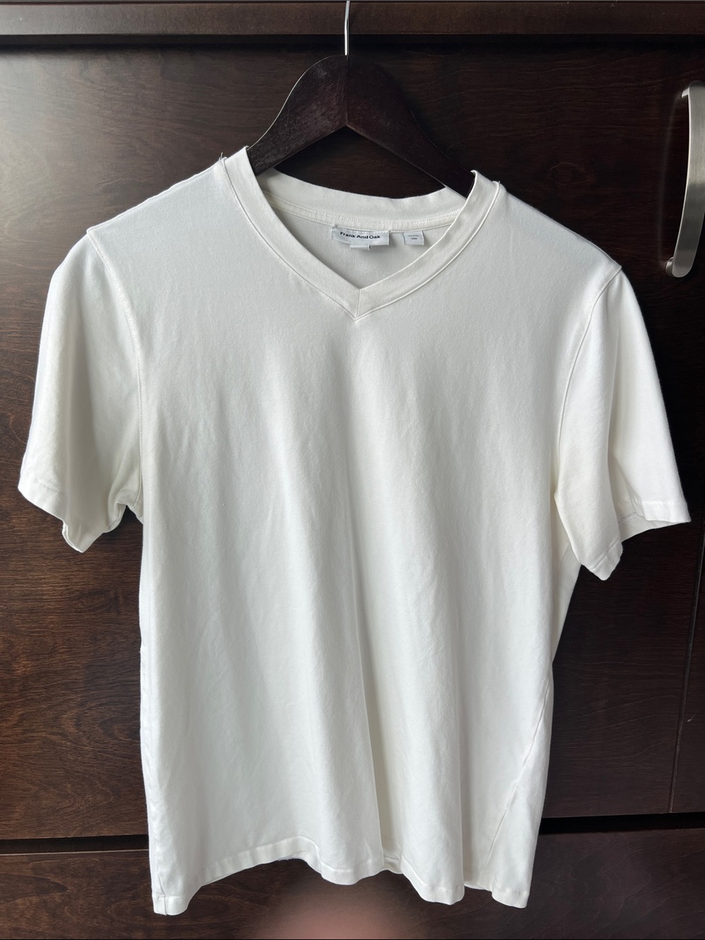 Frank & Oak Men's V-Neck Short Sleeve Shirt